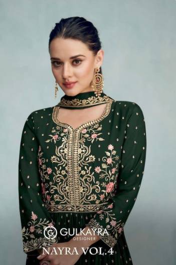 NAYRA VOL 4 BY GULKAYRA GEORGETTE NYRA SUIT WHOLESLAER IN SURAT